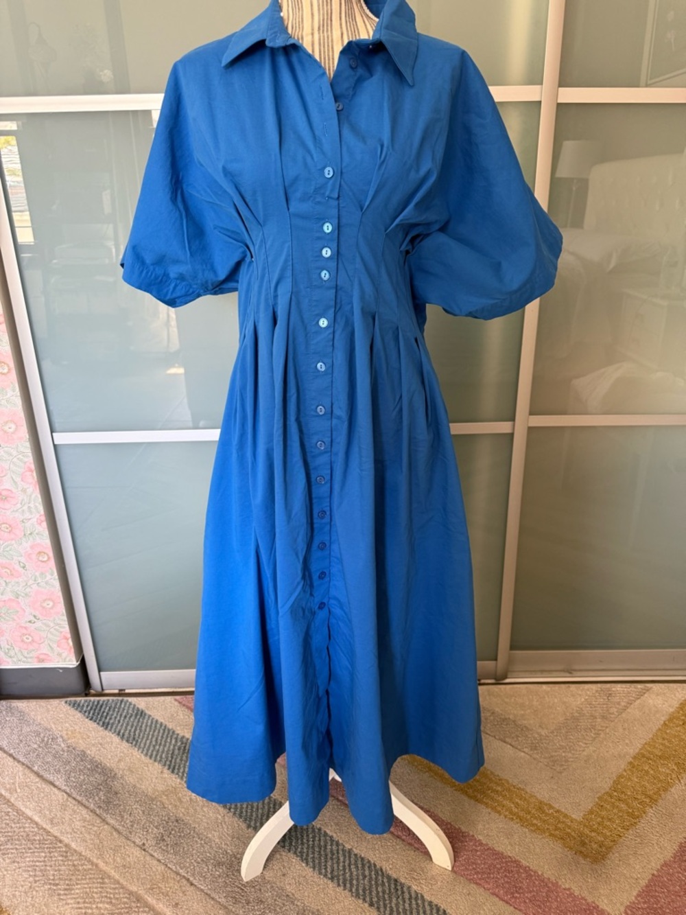 The Tobie Button-Front Pleated Shirt
Dress by Exquise
